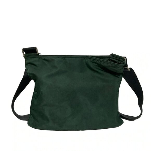 Auth PRADA - Dark Green Nylon Shoulder Bag - Picture 2 of 8